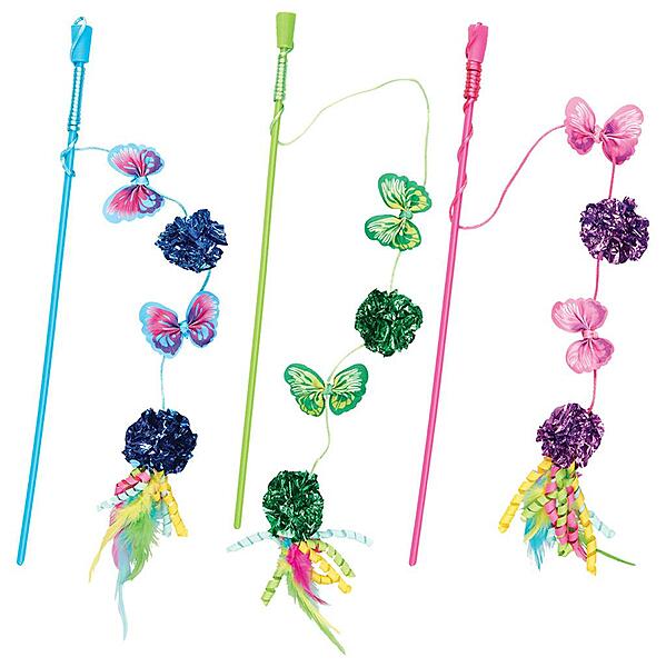 Spot Butterfly & Mylar Wand Assorted