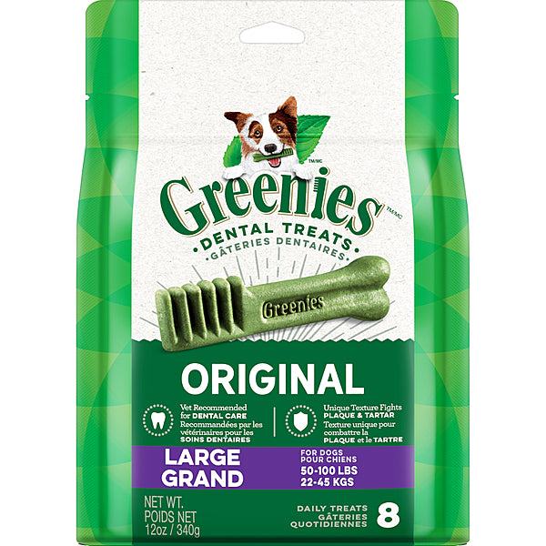 Greenies Original Dental Dog Treats Large 8 Count 12 oz