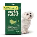 Earth Rated dog eye wipes 5x5 inch 60-pack hypoallergenic fragrance-free