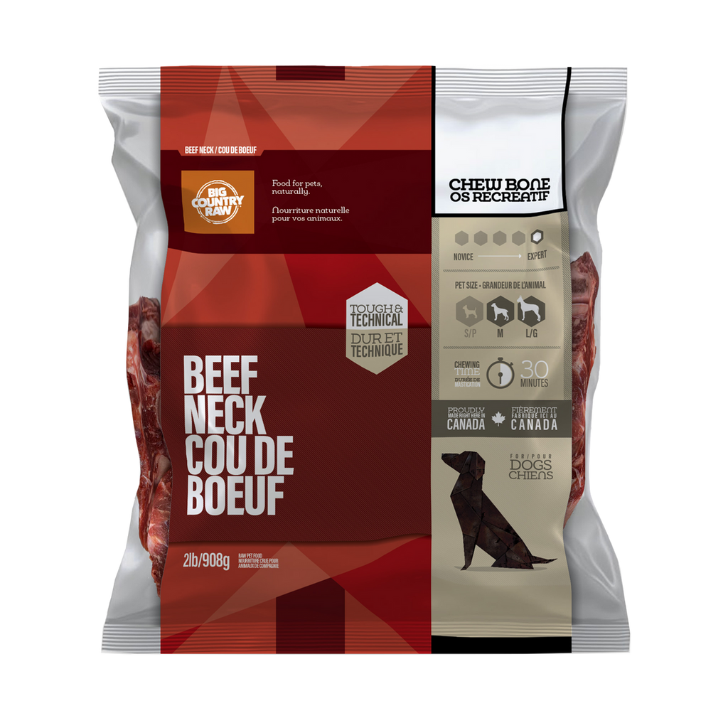 Big Country Raw Beef Neck Bone raw recreational chew bone 2 lb