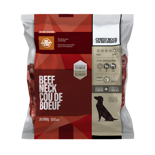 Big Country Raw Beef Neck Bone raw recreational chew bone 2 lb