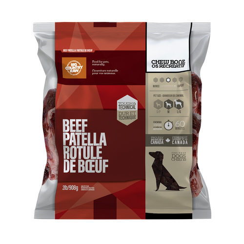 Big Country Raw Beef Patella Bone raw recreational chew bone 2 lb