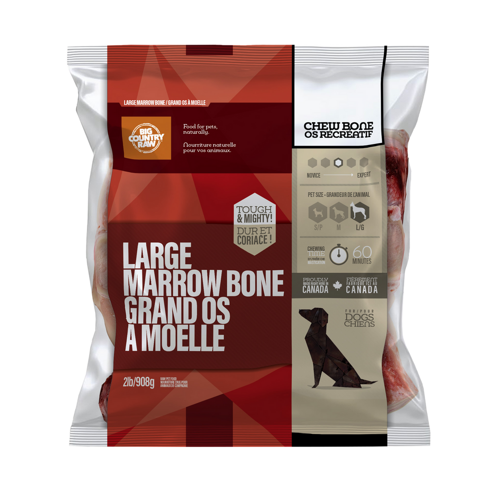 Big Country Raw Large Marrow Bone recreational raw chew 2 lb