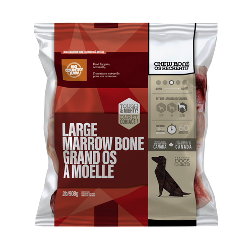 Big Country Raw Large Marrow Bone recreational raw chew 2 lb