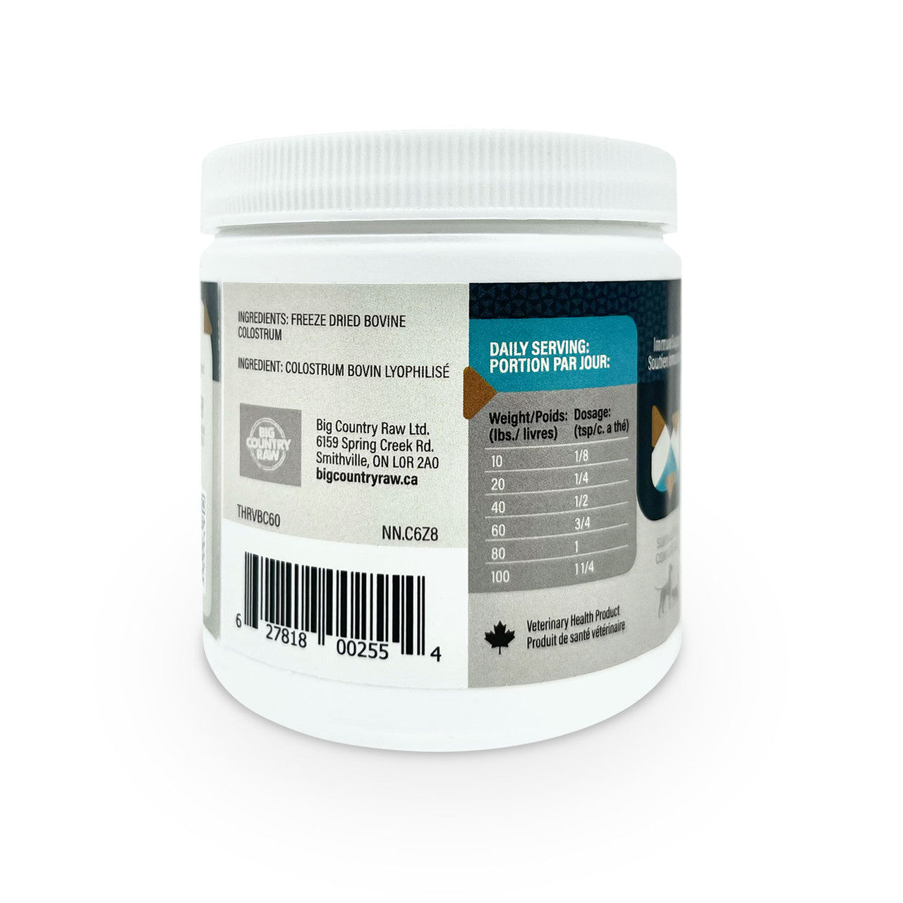 Thrive Bovine Colostrum freeze-dried powder supplement 60 g container