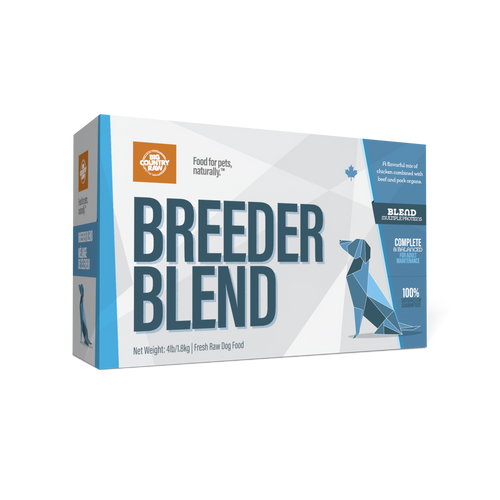 Big Country Raw Breeder Blend Chicken raw frozen dog food carton 4 lb