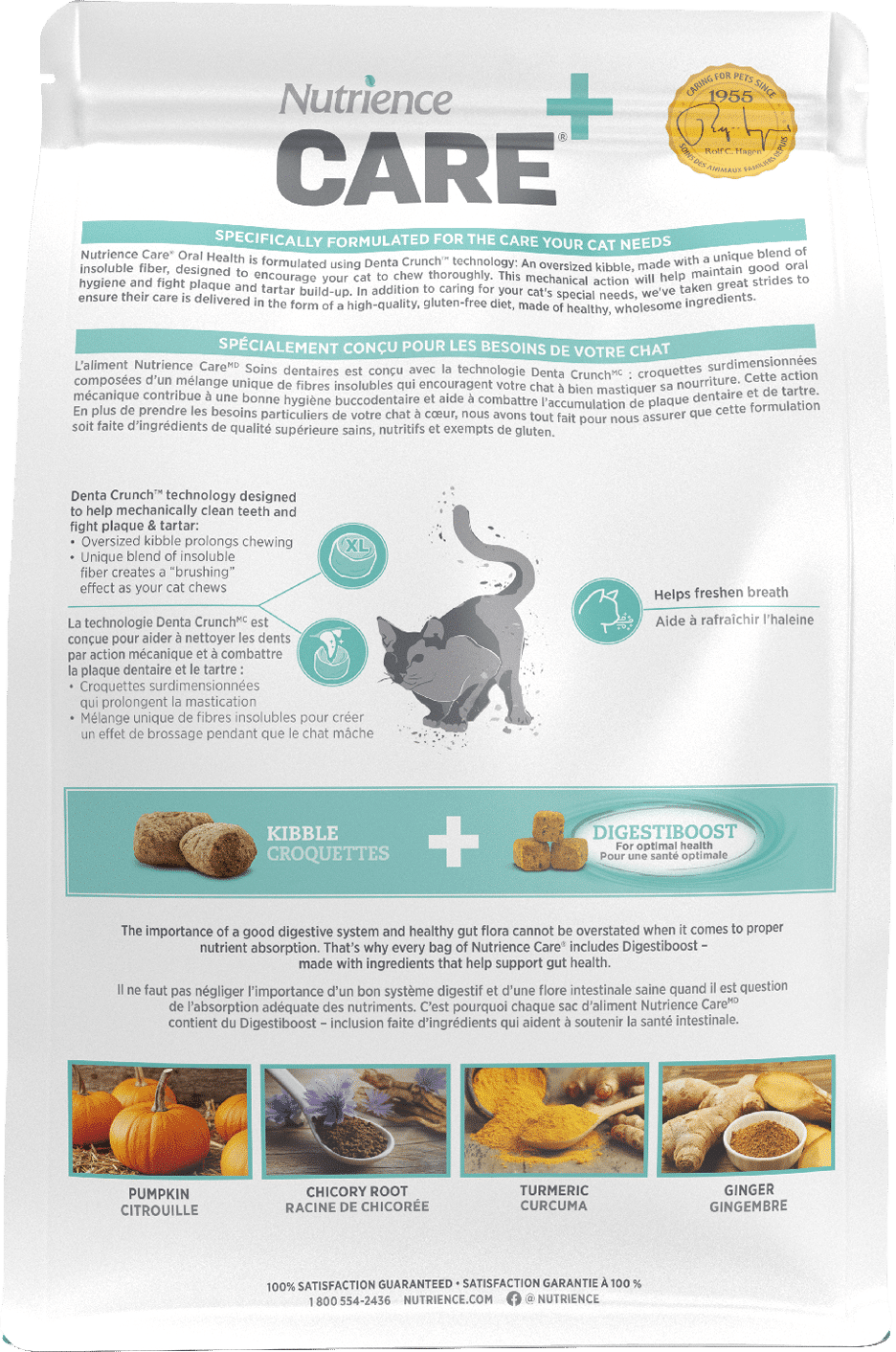 Nutrience Care Oral Health dry cat food kibble bag 3.8 kg