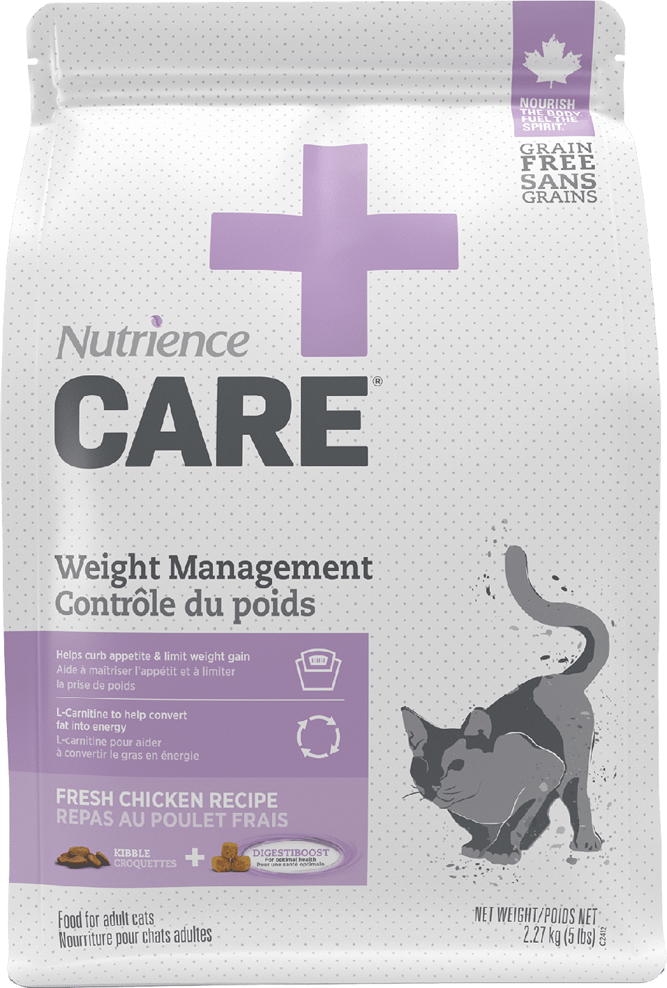 Nutrience Care Weight Management dry cat food bag 5 kg