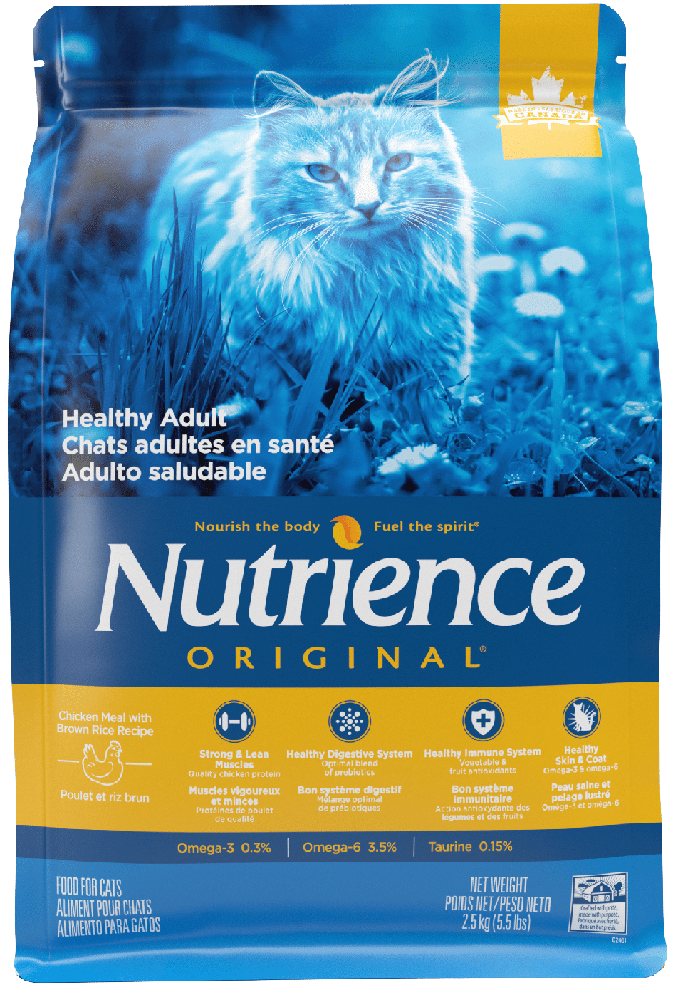 Nutrience Original Healthy Adult dry cat food kibble bag 5 kg