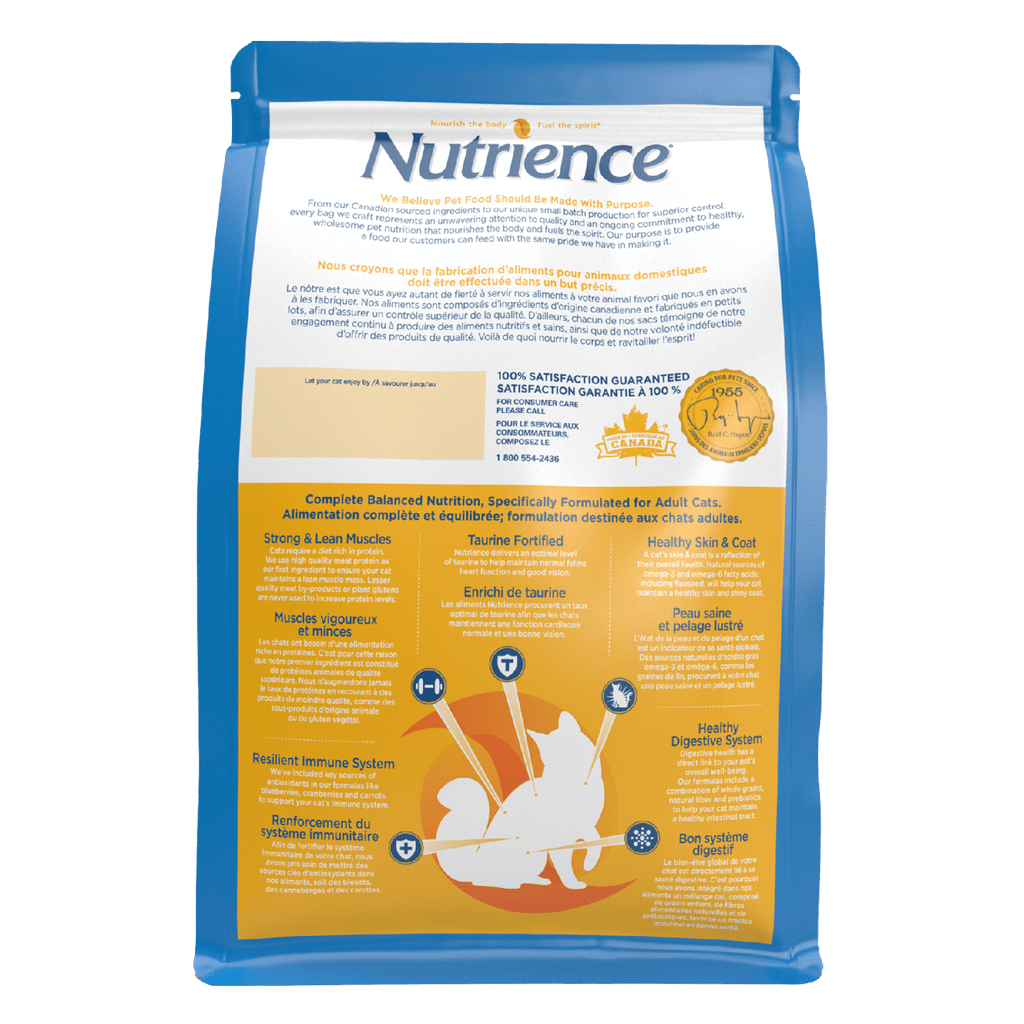 Nutrience Original Healthy Adult dry cat food kibble bag 5 kg