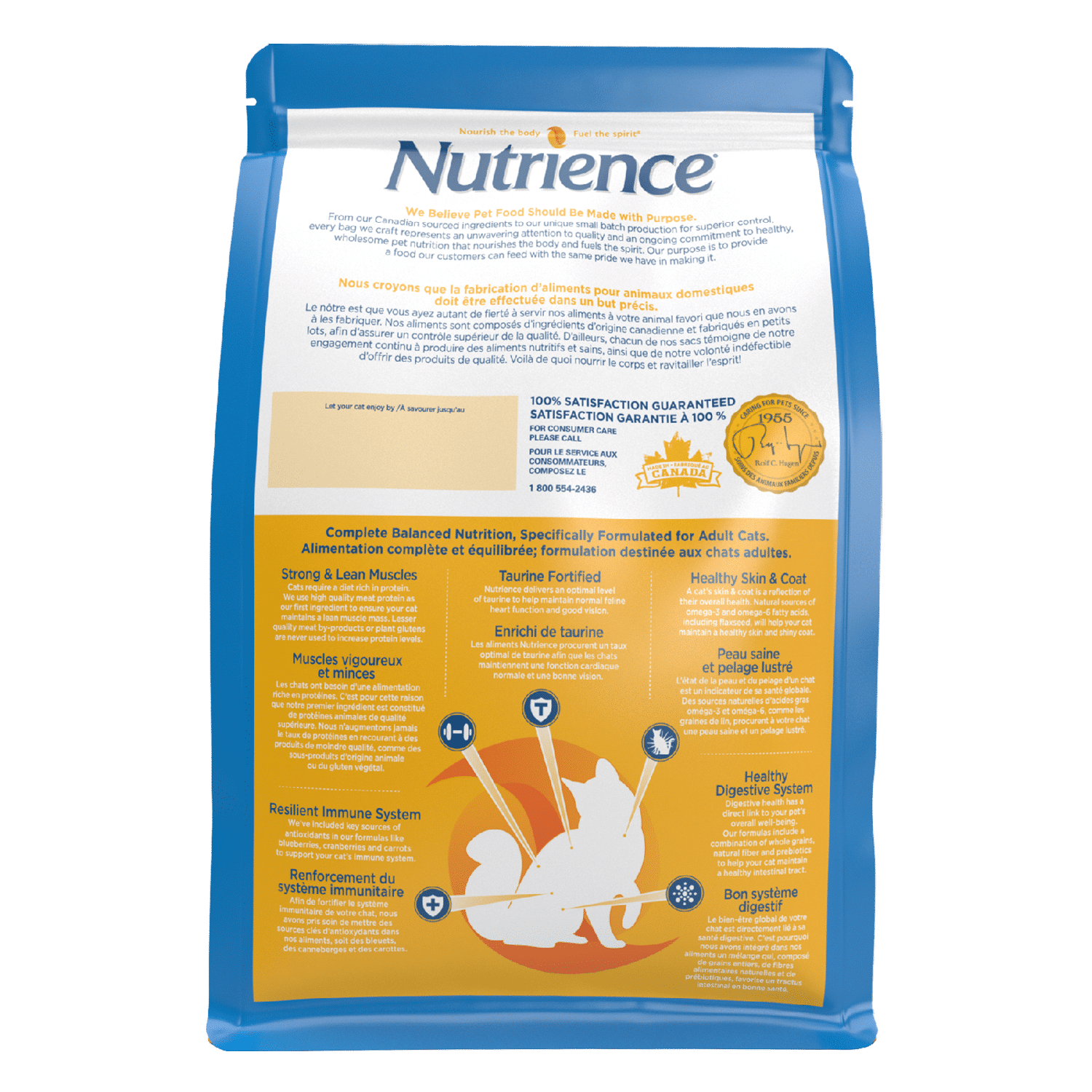 Nutrience Original Healthy Adult dry cat food kibble bag 5 kg