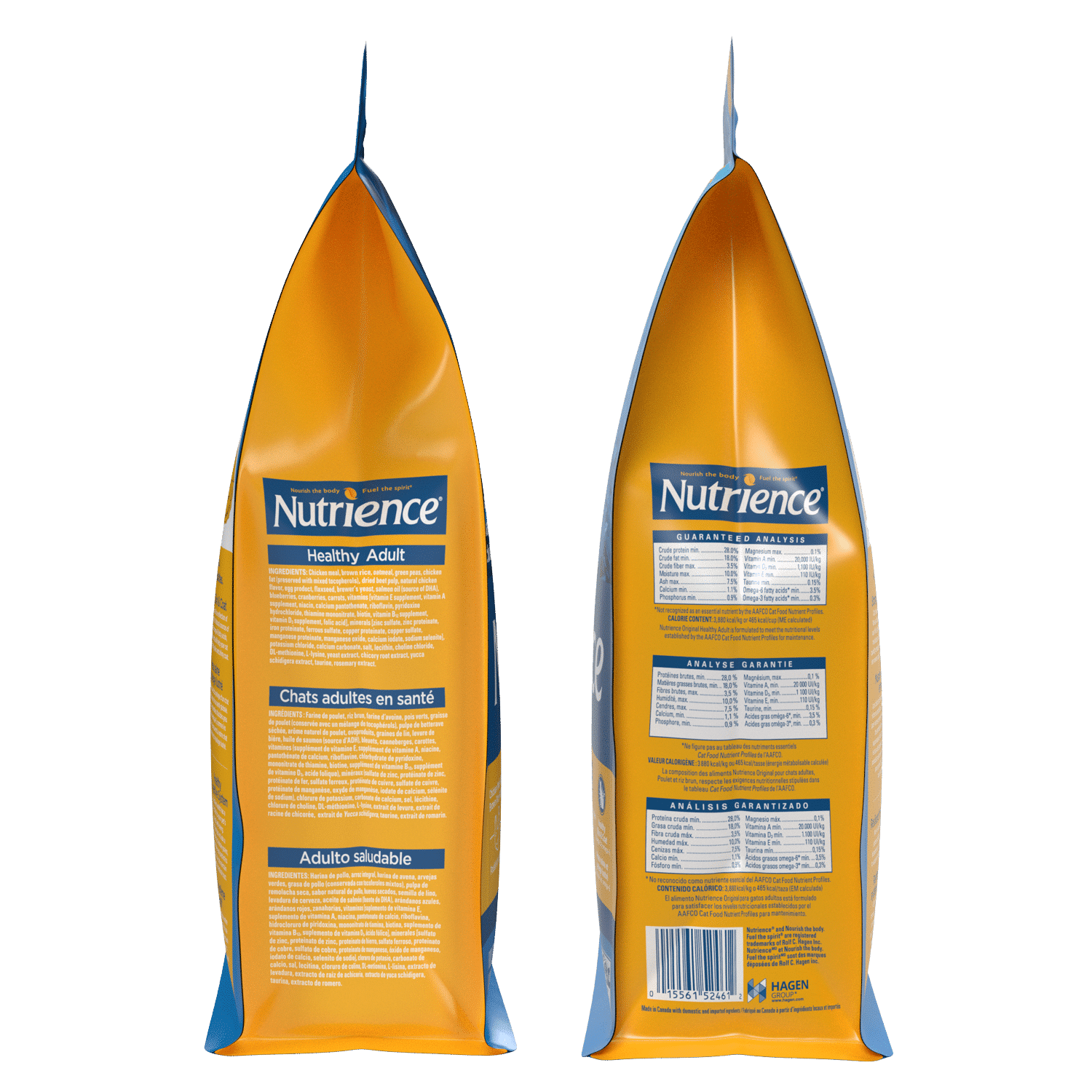 Nutrience Original Healthy Adult dry cat food kibble bag 5 kg