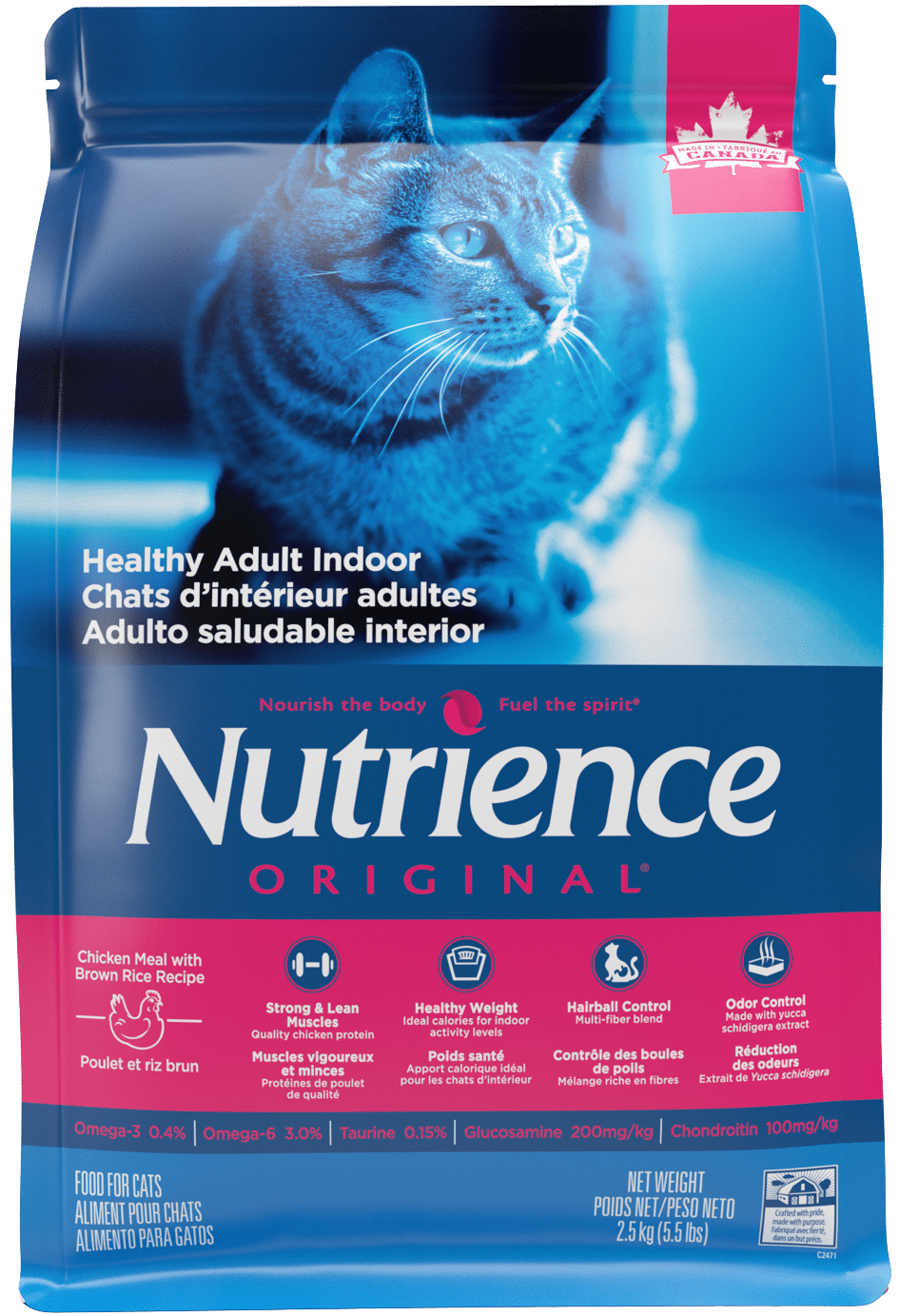 Nutrience Original Healthy Adult Indoor Cat Food 5 kg bag