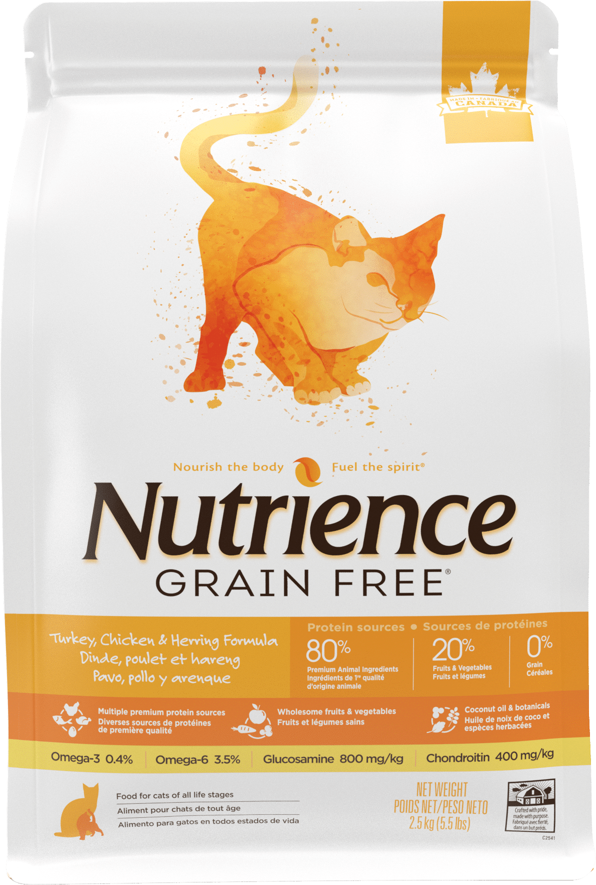 Nutrience Grain-Free Turkey Chicken and Herring Cat Food 5 kg bag