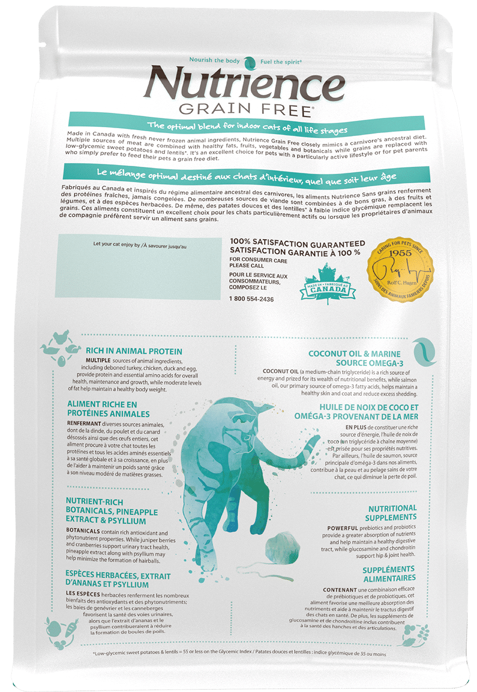 Nutrience Grain-Free Indoor Turkey Chicken and Duck Cat Food 5 kg bag
