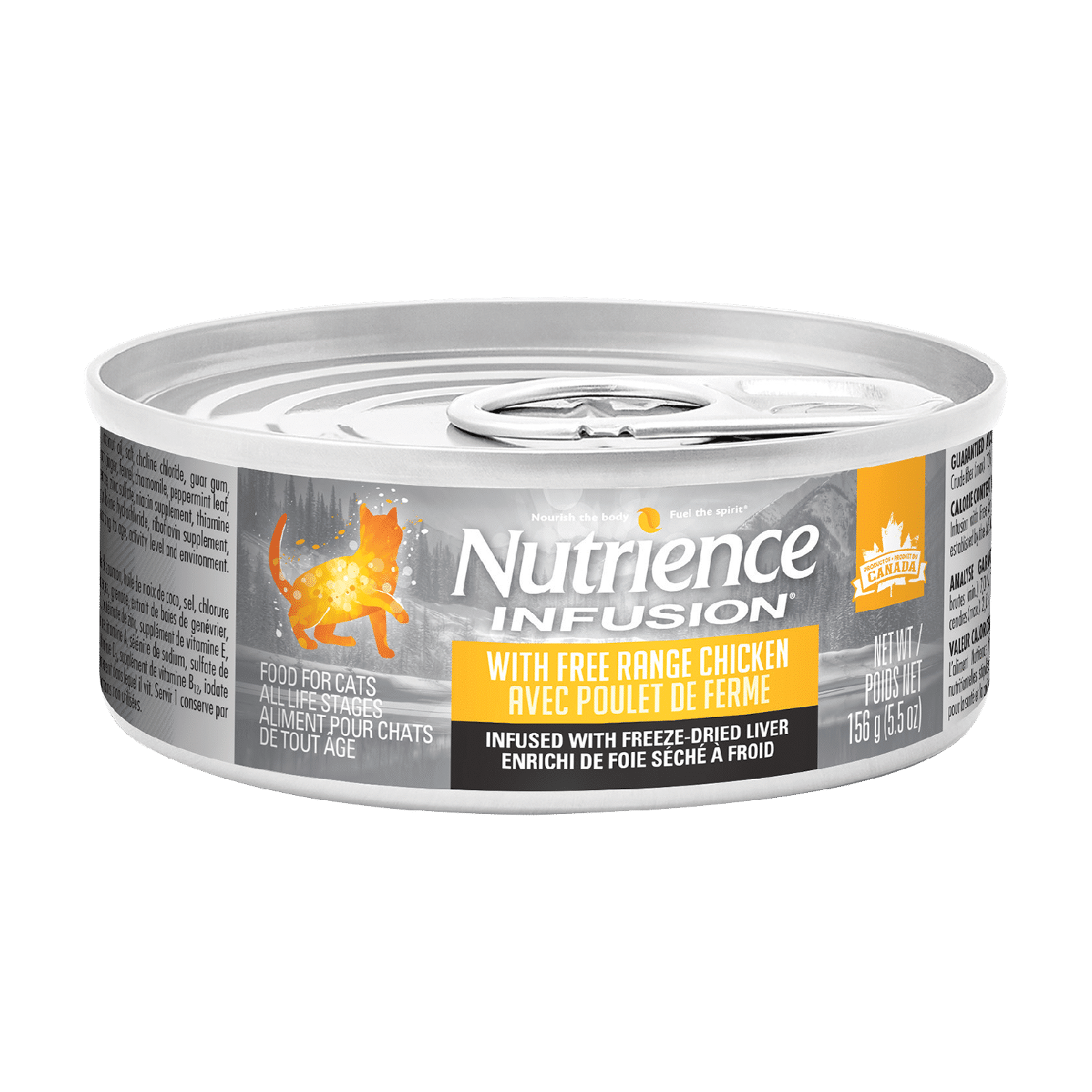 Nutrience Infusion Free Range Chicken pâté wet cat food 156g can