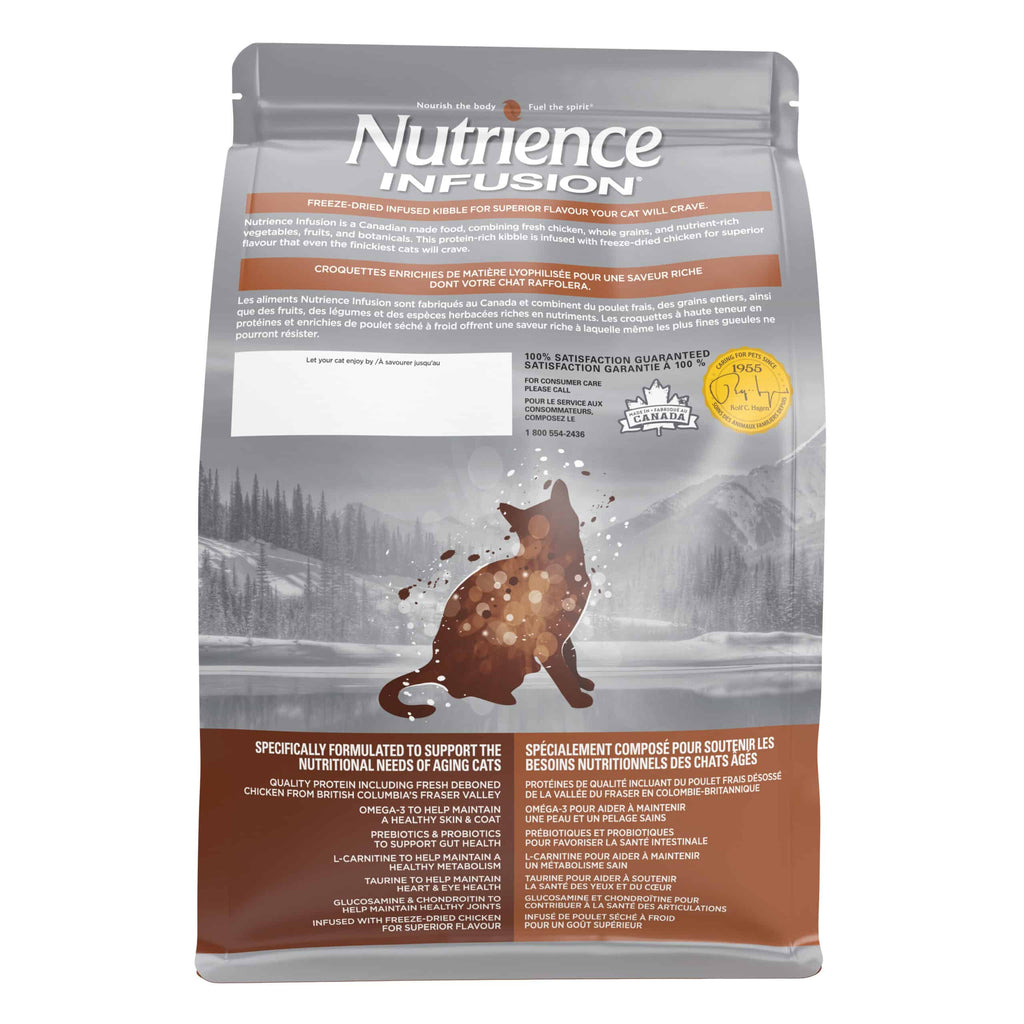 Nutrience Infusion Healthy Senior Chicken dry cat food 5 kg bag