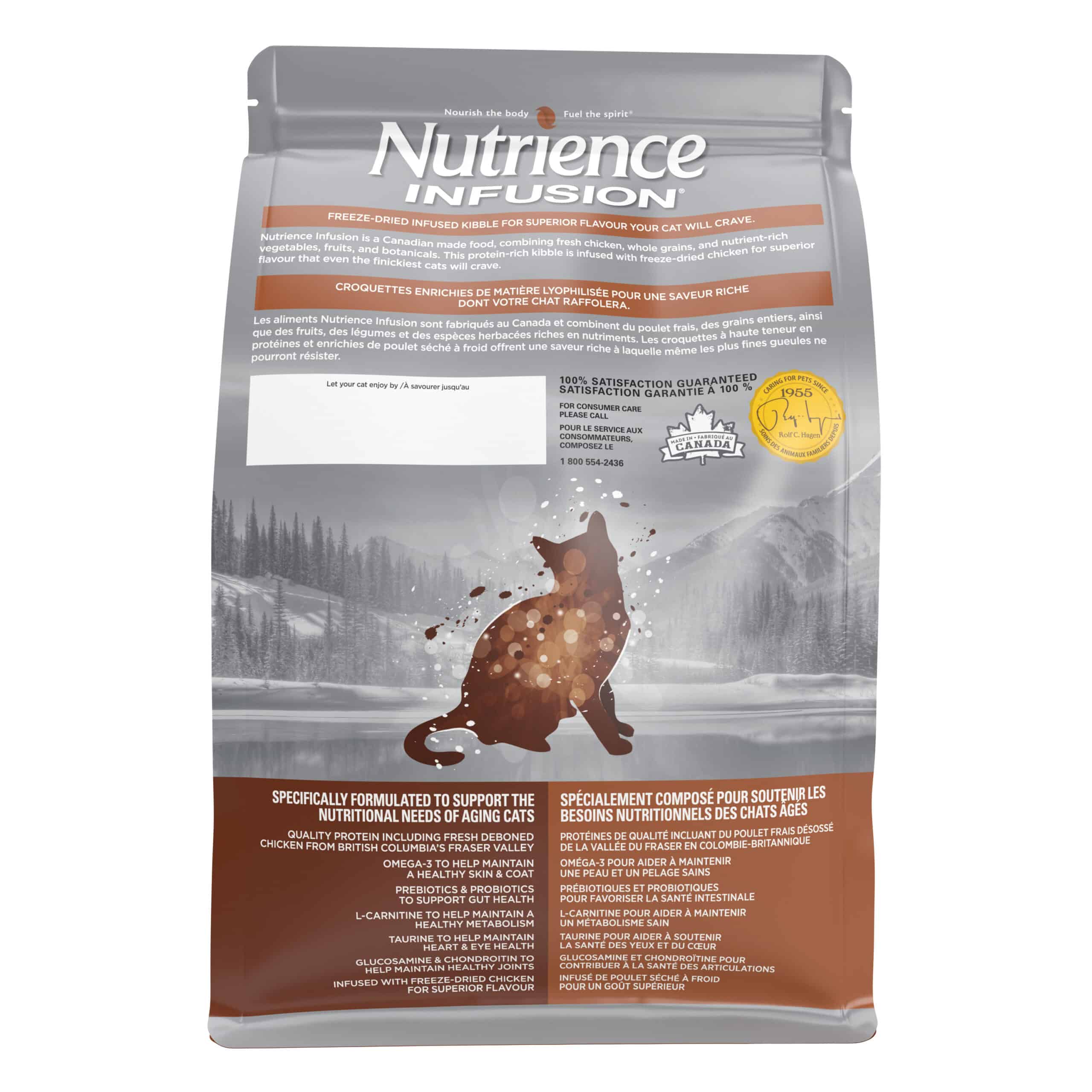 Nutrience Infusion Healthy Senior Chicken dry cat food 5 kg bag