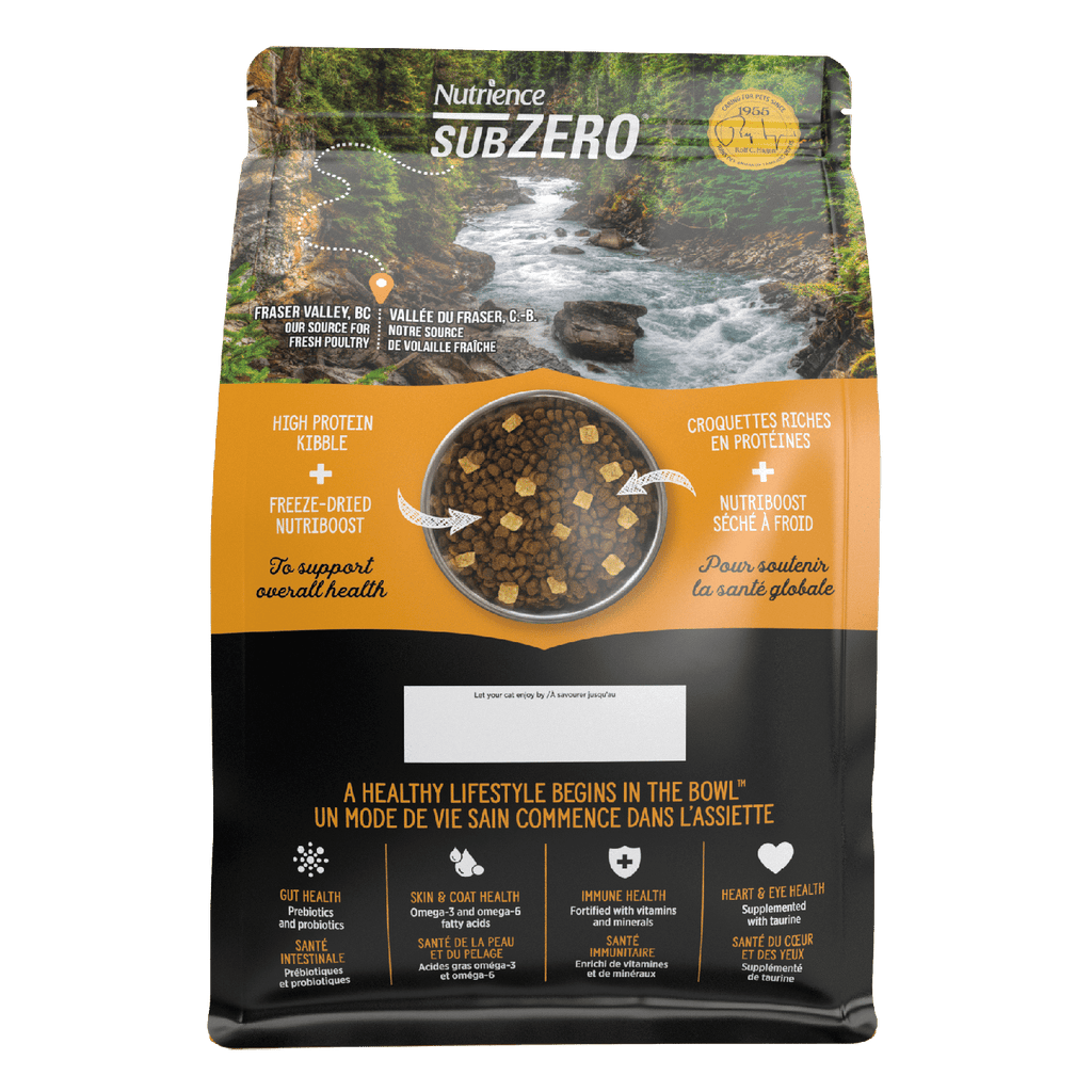 Nutrience SubZero Fraser Valley dry cat food 4.5 kg bag