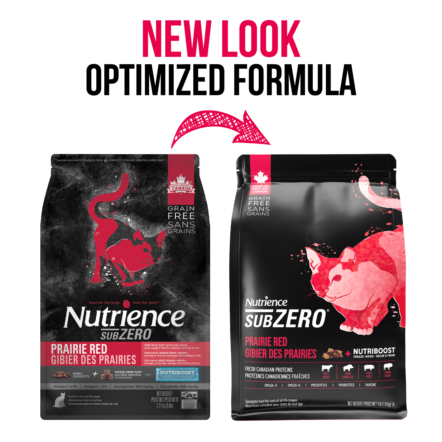 Nutrience SubZero Prairie Red dry cat food 4.5 kg bag
