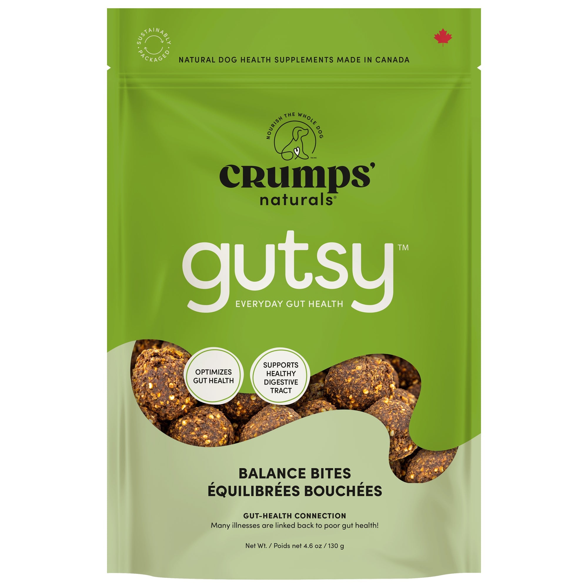 Crumps' Naturals Gutsy Balance Bites soft dog treats 284g bag
