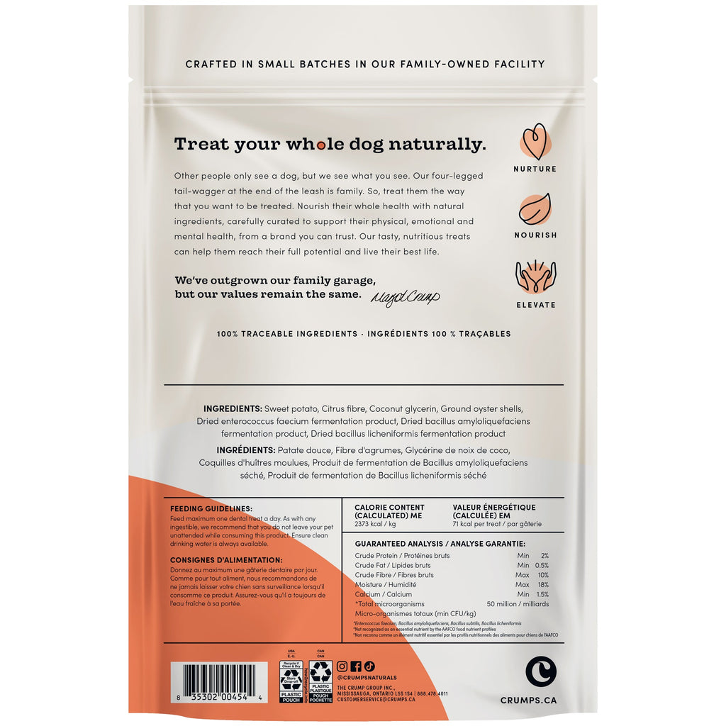 Crumps' Naturals Plaque Busters Advanced Probiotic dental sticks for dogs 270g 10-pack
