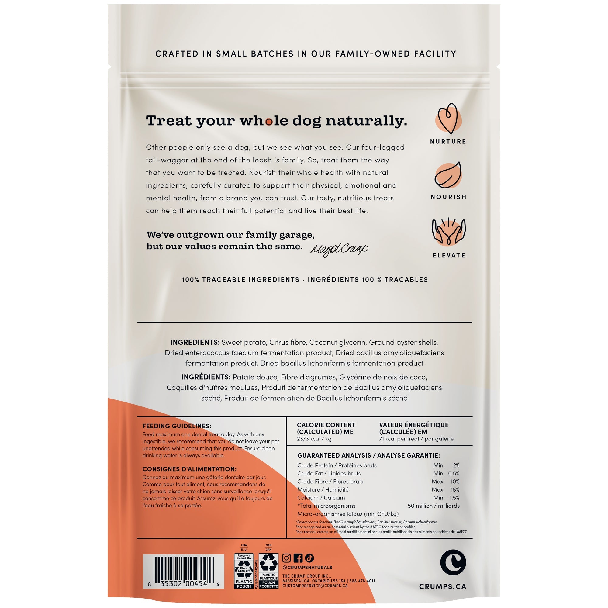 Crumps' Naturals Plaque Busters Advanced Probiotic dental sticks for dogs 270g 10-pack