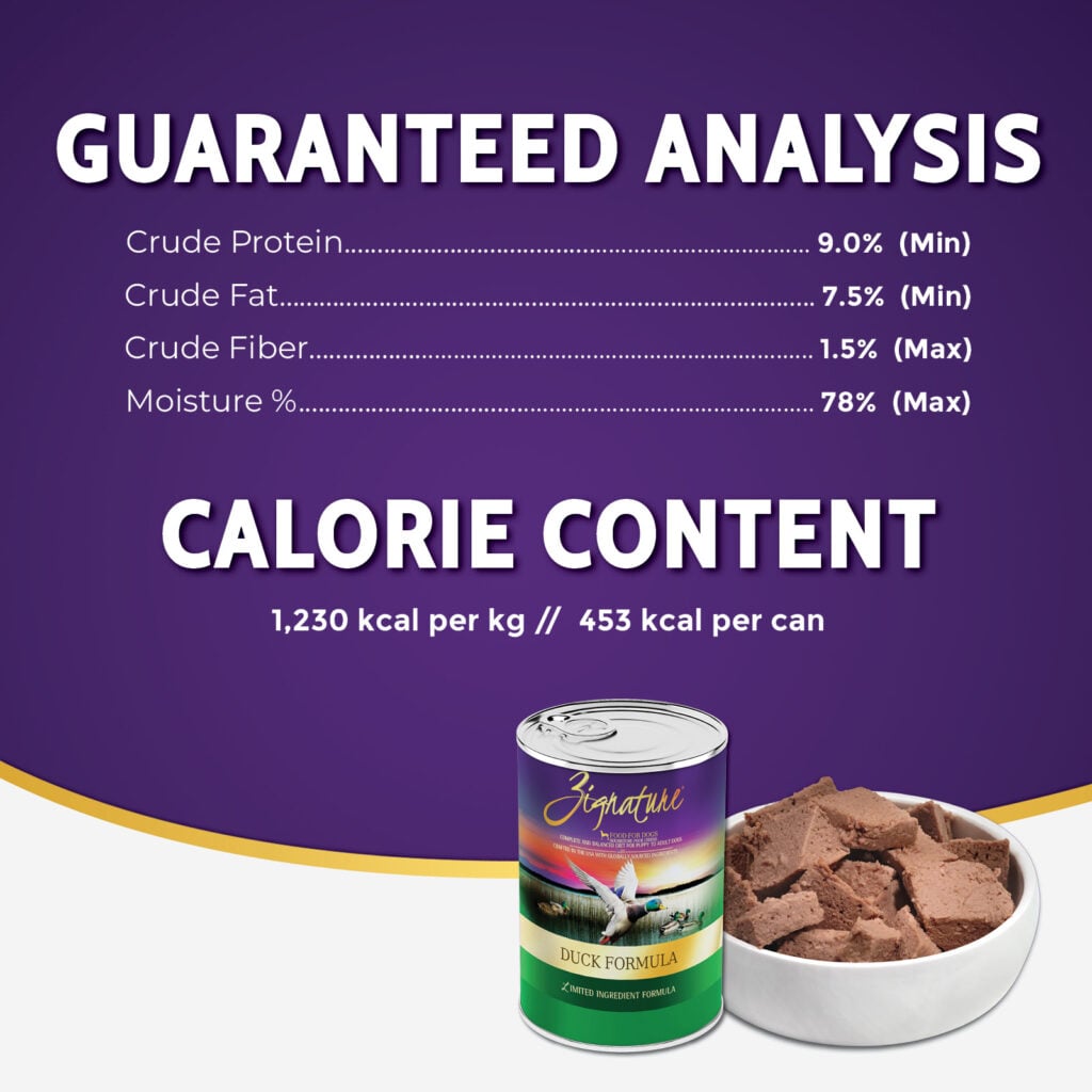Zignature Limited Ingredient Duck Pâté wet dog food 13 oz can