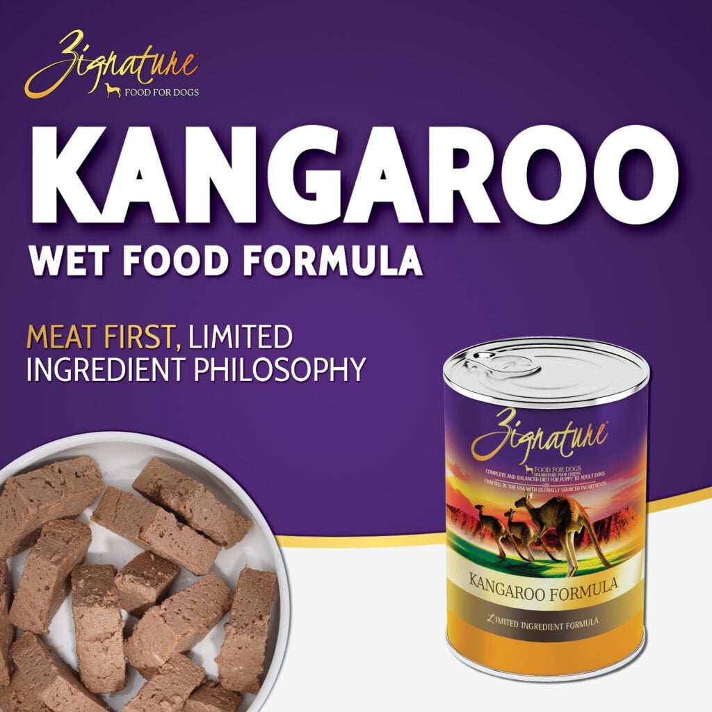 Zignature Limited Ingredient Kangaroo Pâté wet dog food 13 oz can