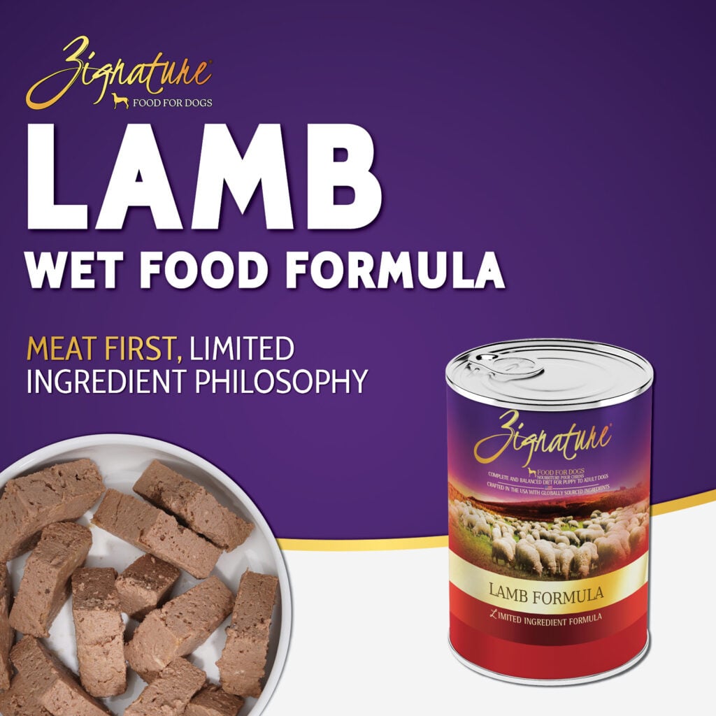 Zignature Limited Ingredient Lamb Pâté wet dog food 13 oz can