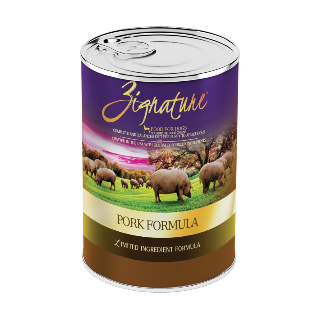 Zignature Limited Ingredient Pork Pâté wet dog food 13 oz can