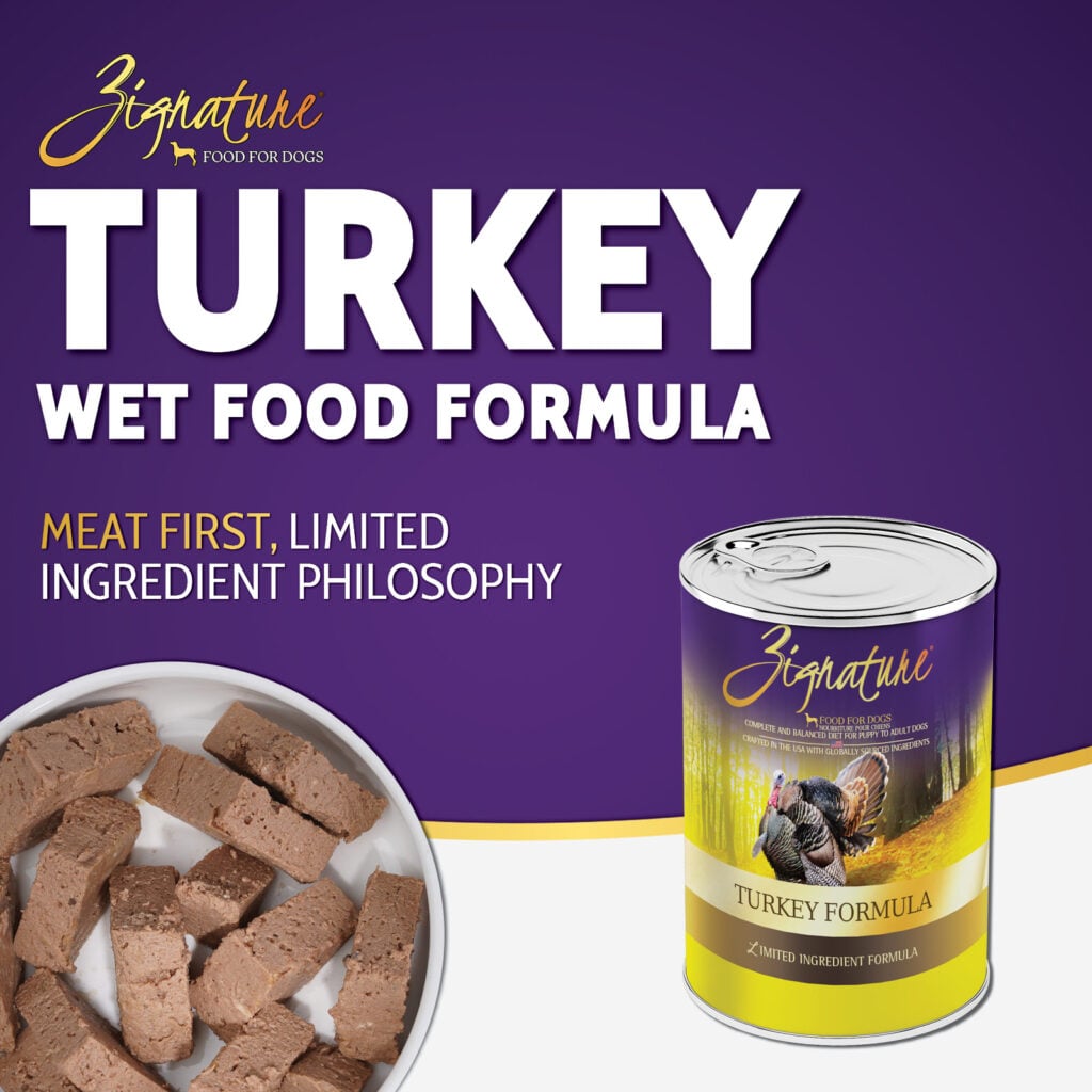 Zignature Limited Ingredient Turkey wet dog food pâté 13 oz can