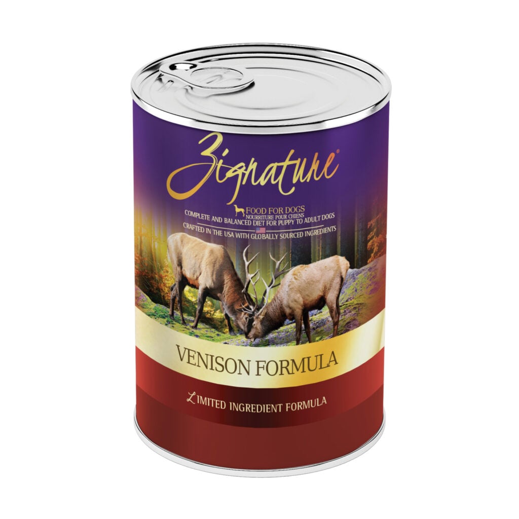 Zignature Limited Ingredient Venison wet dog food pâté 13 oz can