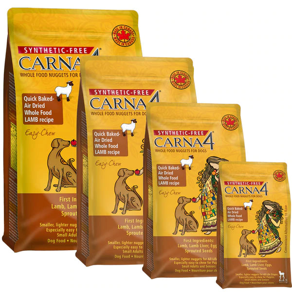 Carna4 Easy-Chew Lamb Dog Food air-dried nuggets 2.2 lb bag