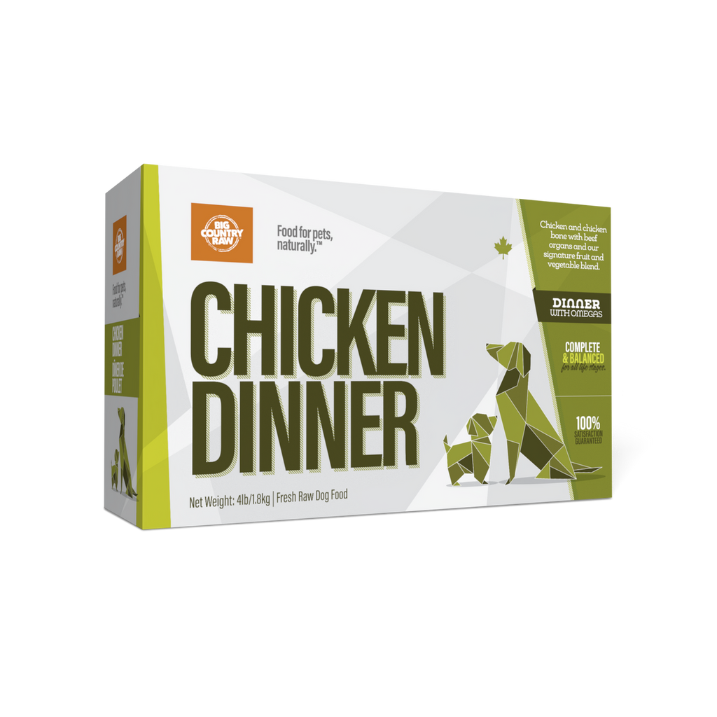 Big Country Raw Chicken Dinner raw frozen dog food 4 lb carton