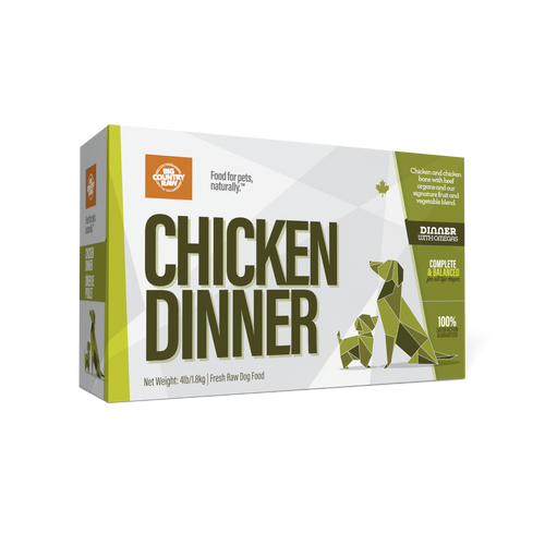 Big Country Raw Chicken Dinner raw frozen dog food 4 lb carton