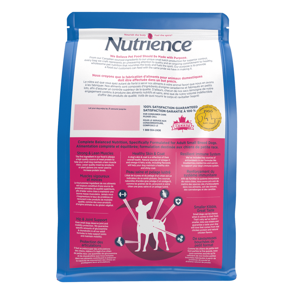 Nutrience Original Adult Small Breed dry dog food 2.5 kg bag
