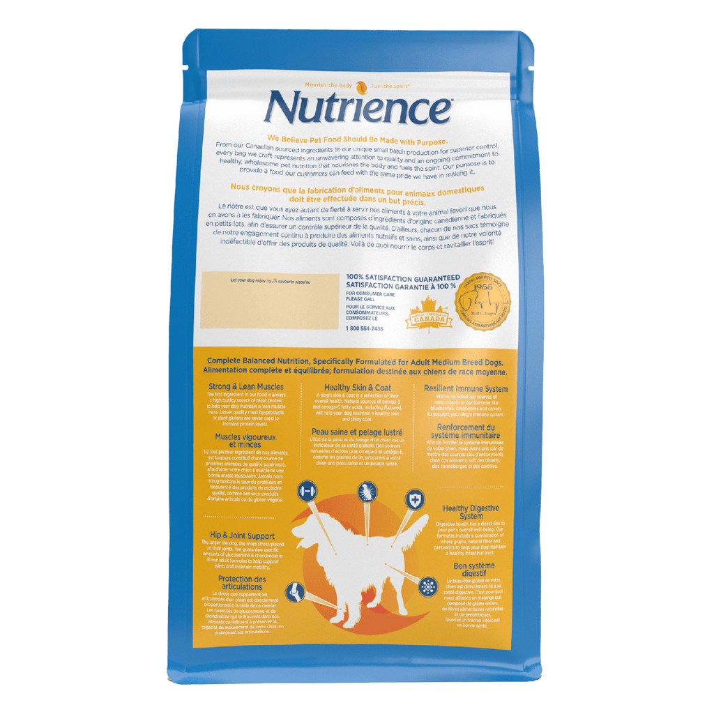 Nutrience Original Adult Medium Breed Chicken dry dog food 11.5 kg bag