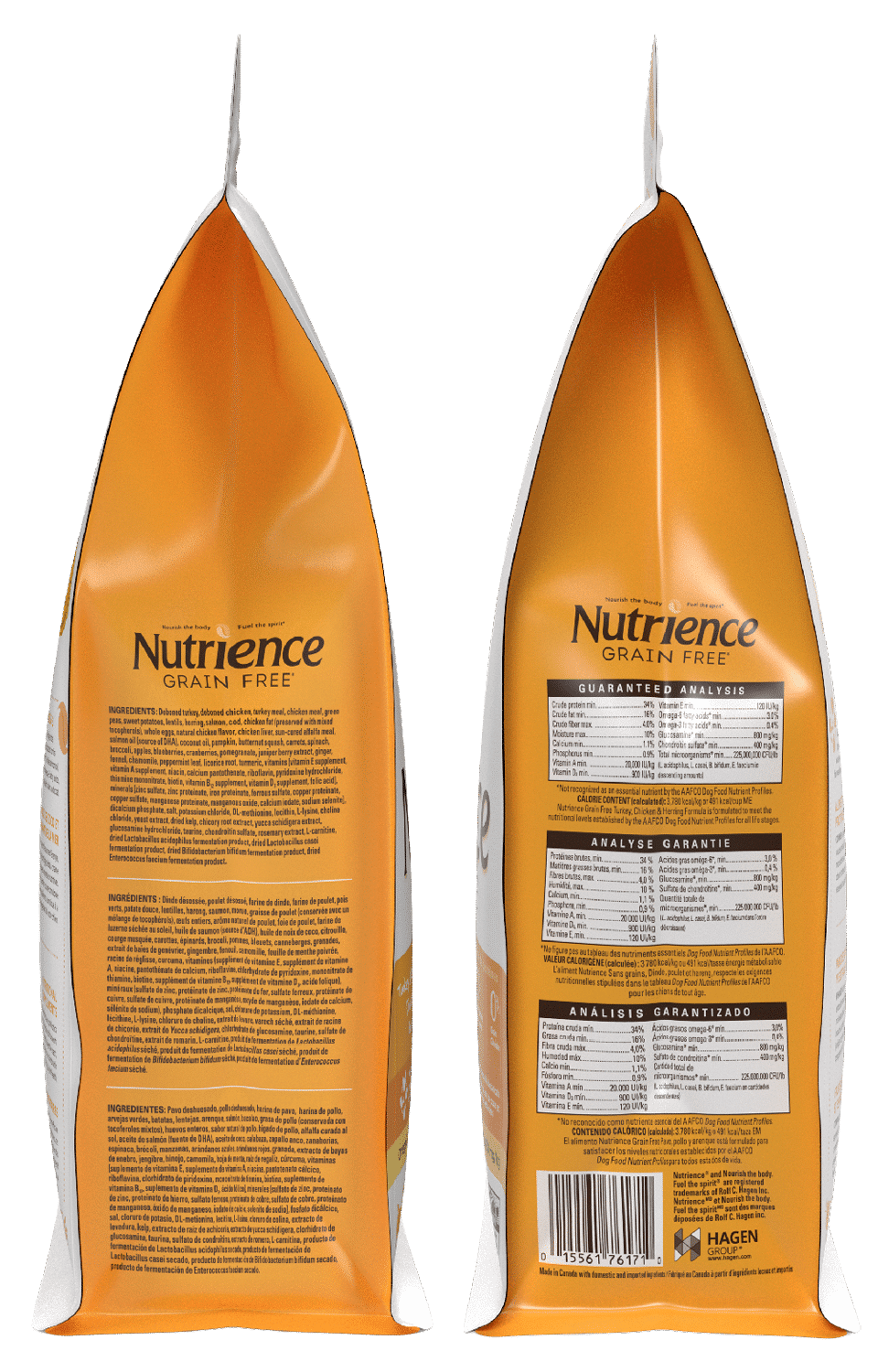 Nutrience Grain Free Turkey Chicken and Herring dry dog food 10 kg bag