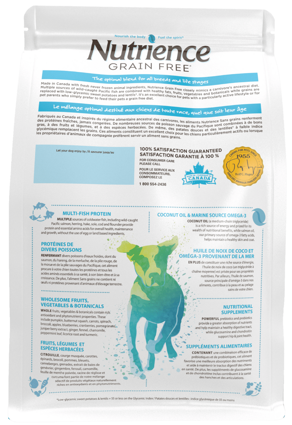 Nutrience Grain Free Ocean Fish dry dog food 2.5 kg bag