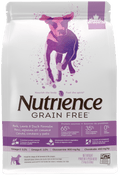 Nutrience Grain Free Pork Lamb and Duck dry dog food 2.5 kg bag