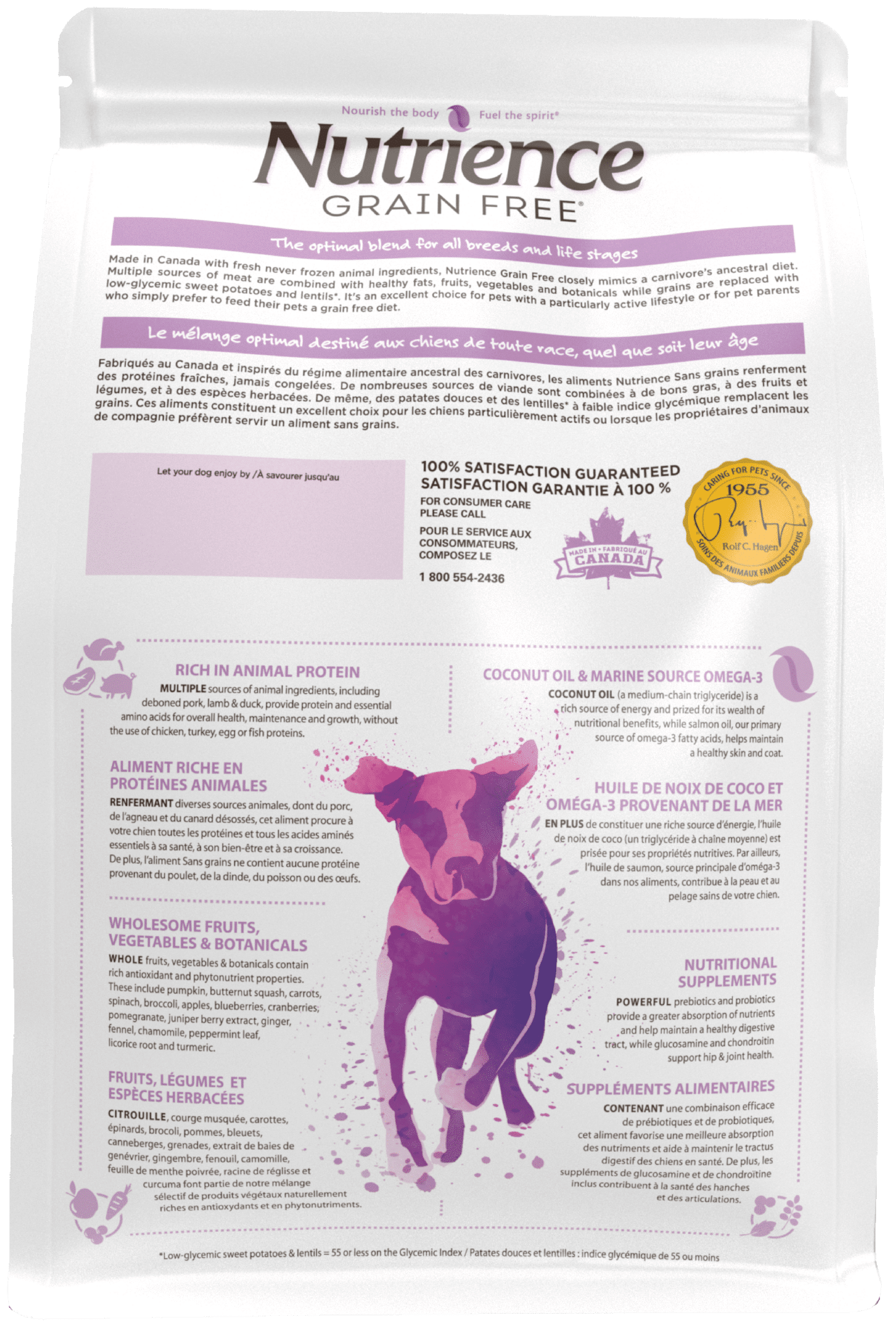Nutrience Grain Free Pork Lamb and Duck dry dog food 10 kg bag