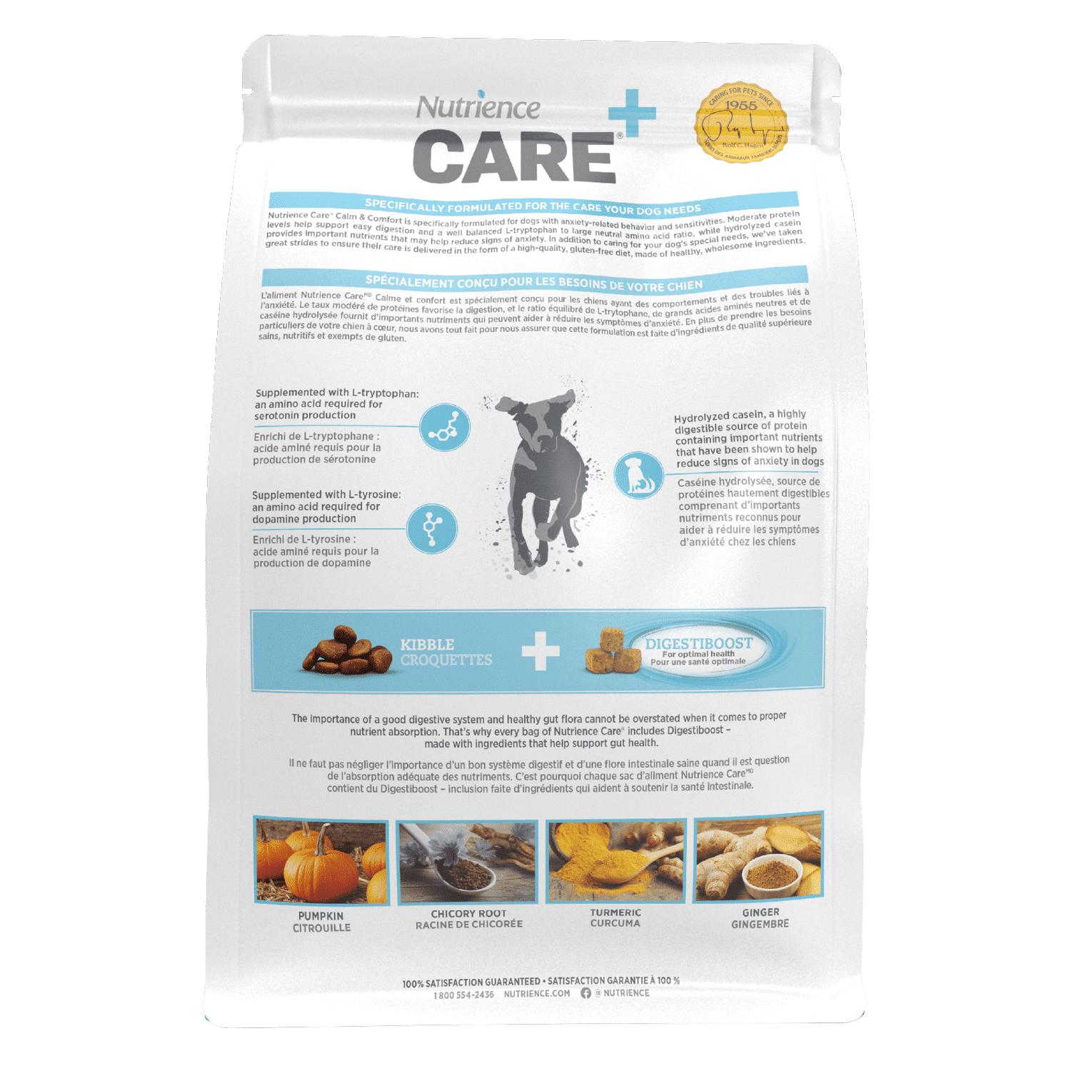 Nutrience Care Calm and Comfort dry dog food 369g bag