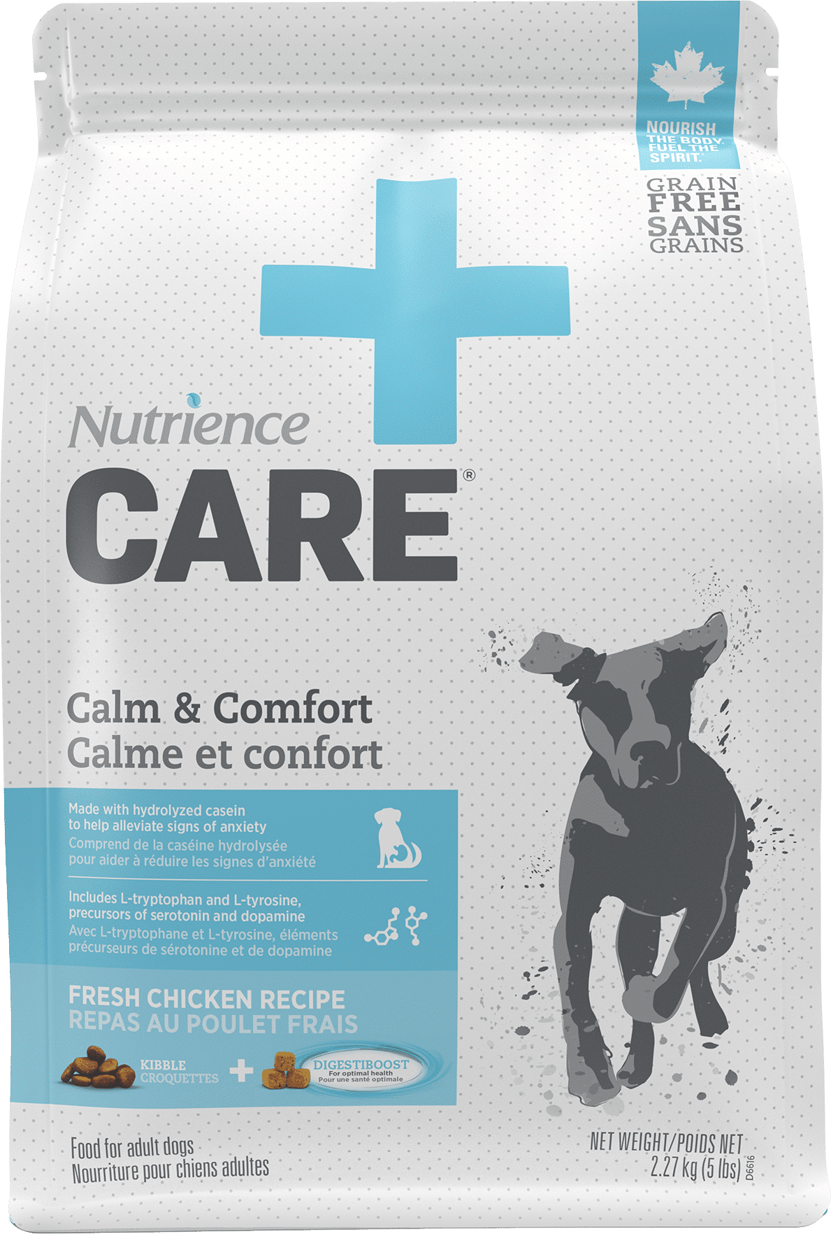 Nutrience Care Calm and Comfort dry dog food 2.27 kg bag