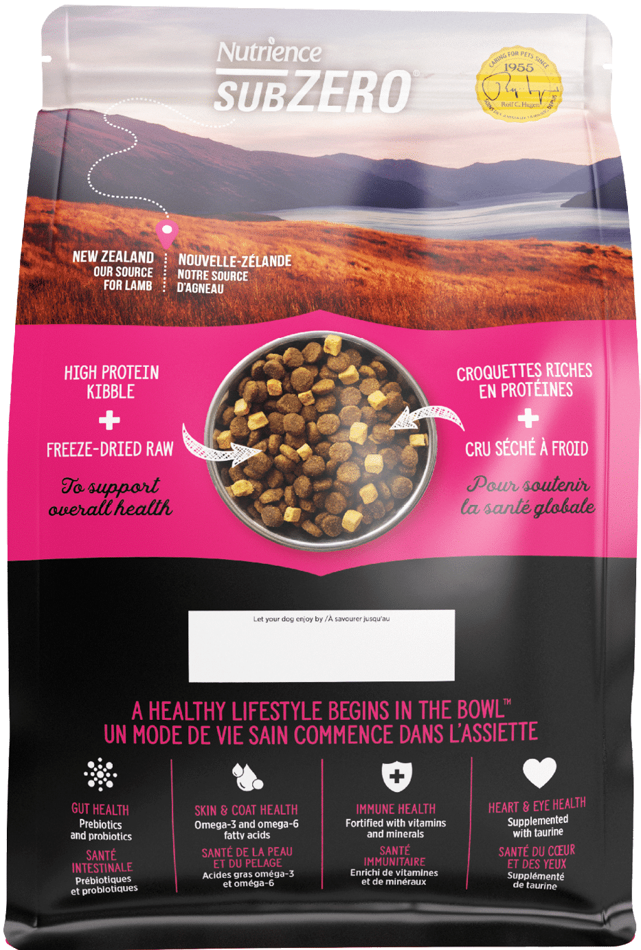 Nutrience SubZero Limited Ingredient Lamb and Pumpkin dry dog food kibble bag 1.8 kg