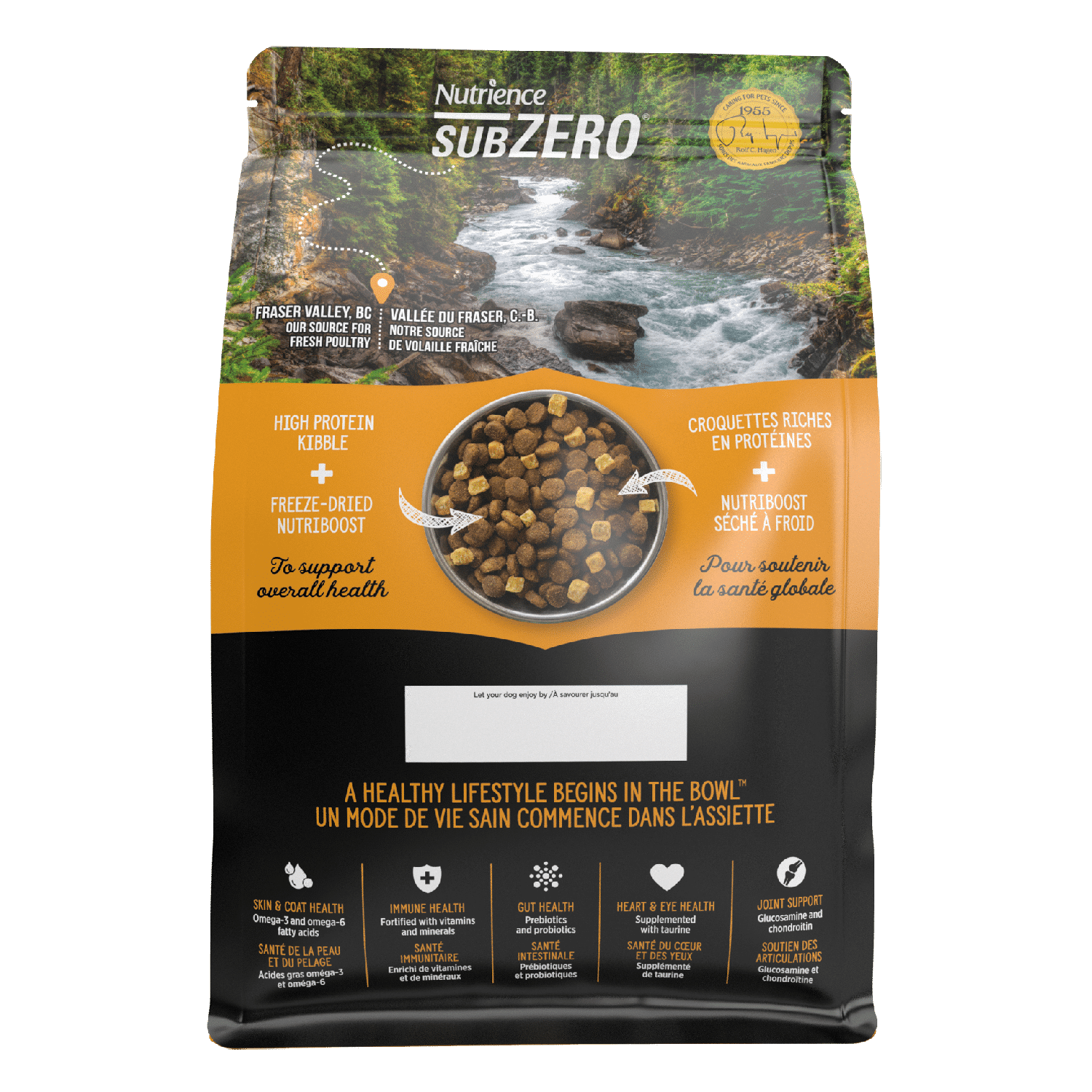 Nutrience SubZero Grain Free Fraser Valley dry dog food 10 kg bag
