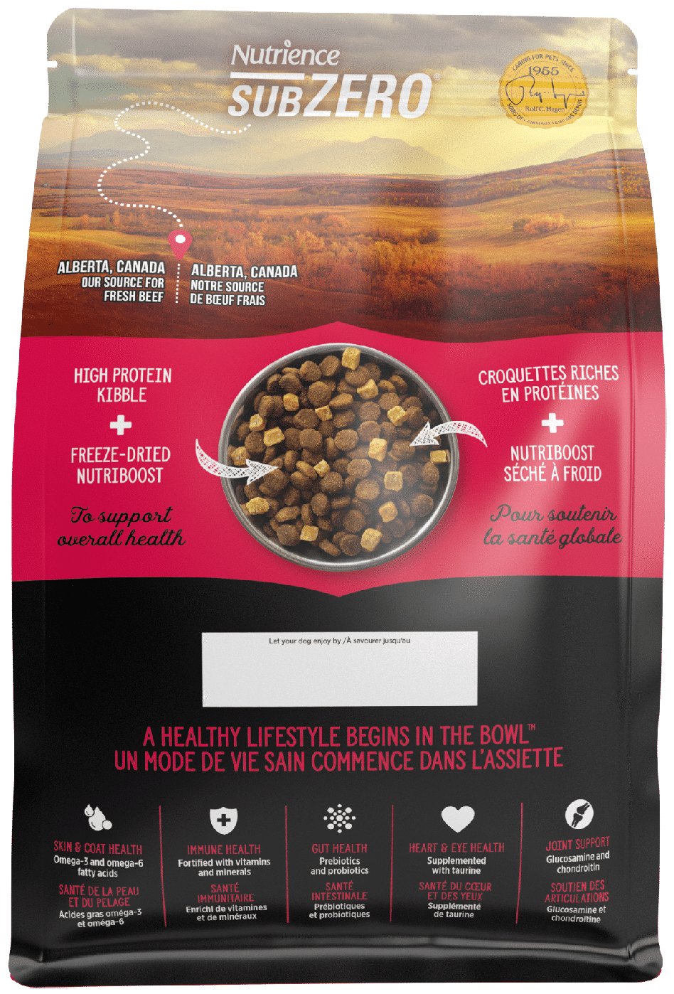 Nutrience SubZero Prairie Red dry dog food kibble bag 1.8 kg