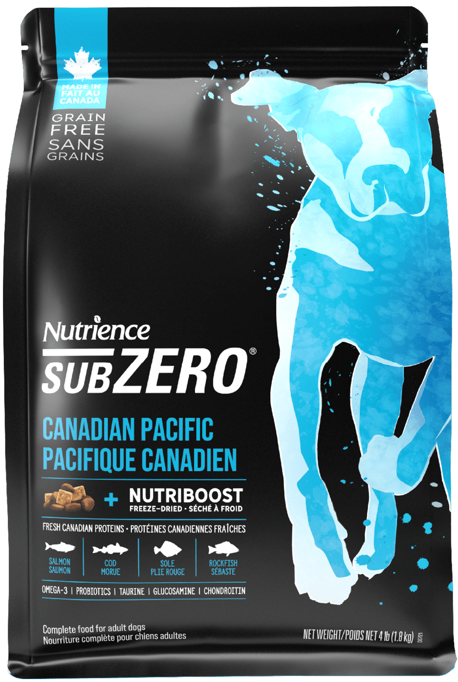 Nutrience SubZero Canadian Pacific dry dog food 1.8 kg bag