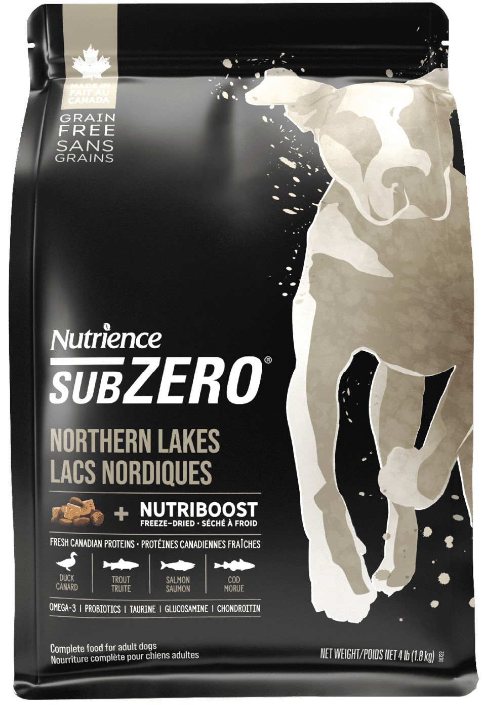 Nutrience SubZero Northern Lakes dry dog food 1.8 kg bag