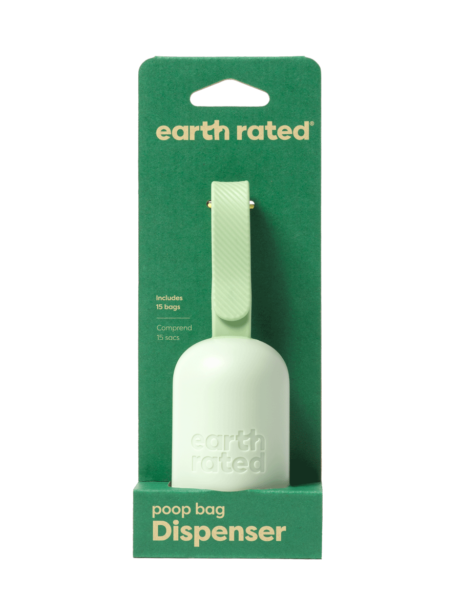 Earth Rated Leash Dispenser 2.0 with 15 unscented poop bags